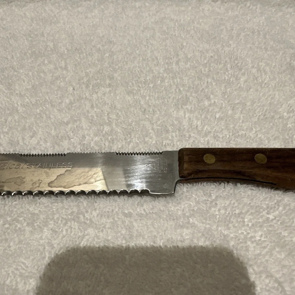 HOUSEHOLD Surgical Stainless Serrated Double-Sided Knife 7.5